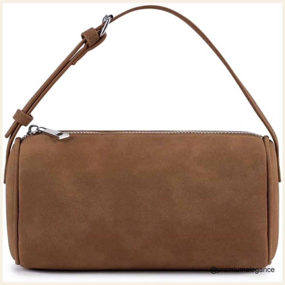 Suede Leather Crossbody Bag Hobo Purse Adjustable Strap Retro Style